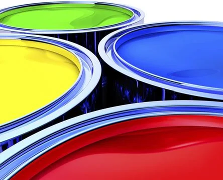 High resolution 3D rendering of a color concept Ilustración de archivo