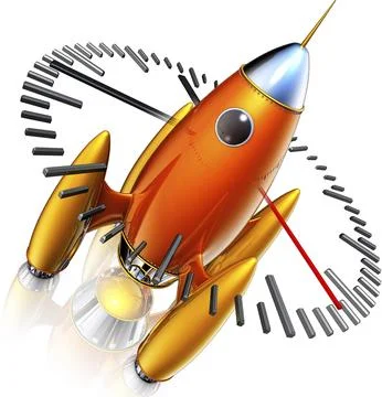 High resolution 3D rendering of a count down Illustrazione stock