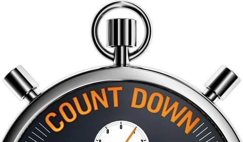 High resolution 3D rendering of a count down concept Stock Illustration