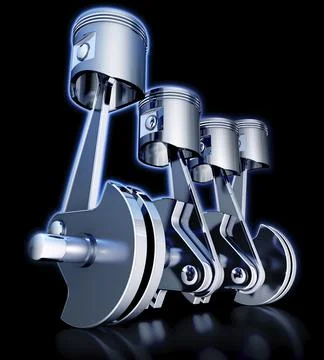 High resolution 3D rendering of a engine Stock Illustration