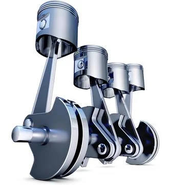 High resolution 3D rendering of a engine Stock Illustration