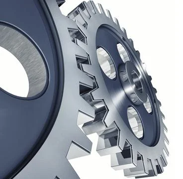 High resolution 3d rendering of a gears concept Stock Illustration