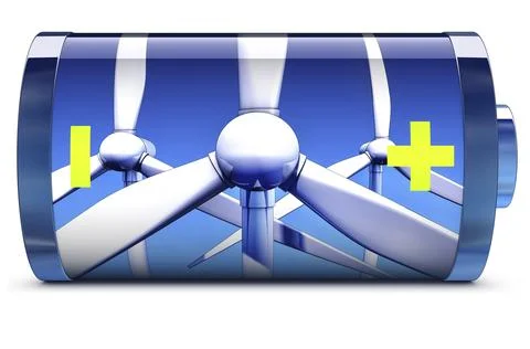 High resolution 3D rendering of a green energy concept Ilustración de archivo