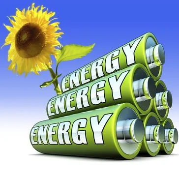 High resolution 3D rendering of a green energy concept Ilustración de archivo