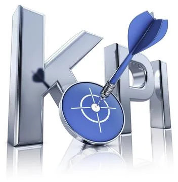 High resolution 3D rendering of a KPI icon Illustrazione stock