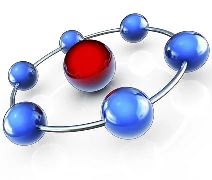 High resolution 3D rendering of a network concept Illustrazione stock
