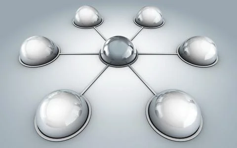 High resolution 3D rendering of a network concept Illustrazione stock