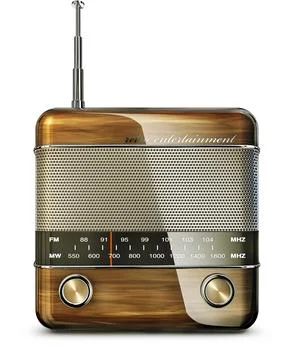 High resolution 3D rendering of a radio icon Stock Illustration