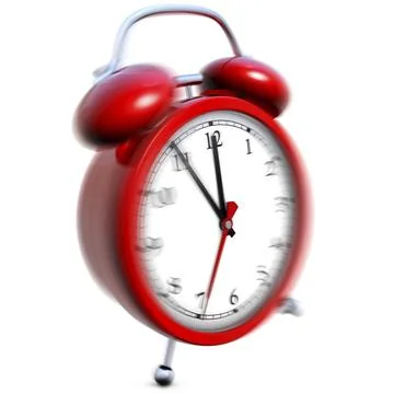 High resolution 3D rendering of a ringing alarm watch Stock Illustration