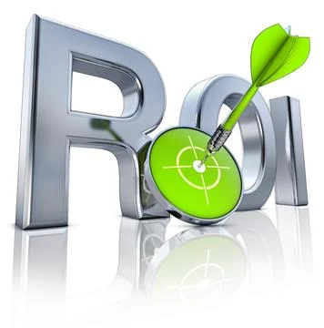 High resolution 3D rendering of a ROI icon Stock Illustration