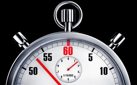 High resolution 3D rendering of a stop watch Stock Illustration
