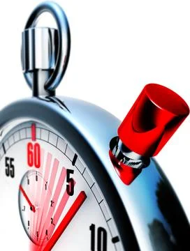 High resolution 3D rendering of a stop watch Stock Illustration