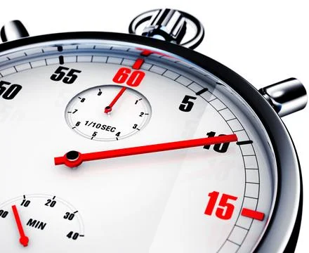 High resolution 3D rendering of a stop watch Stock Illustration