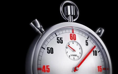 High resolution 3D rendering of a stop watch Stock Illustration