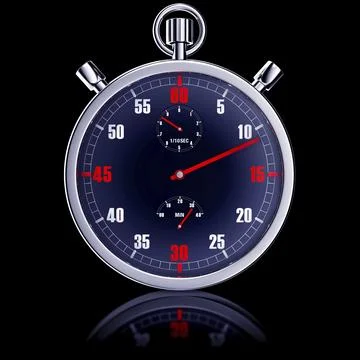 High resolution 3d rendering of a stop watch Stock Illustration