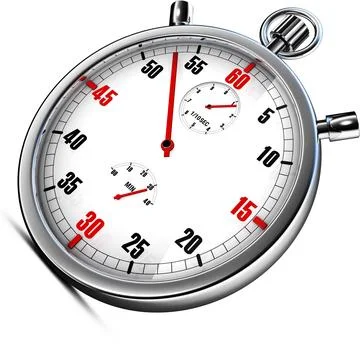 High resolution 3D rendering of a stopwatch Stock Illustration