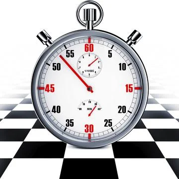 High resolution 3D rendering of a strop watch Stock Illustration