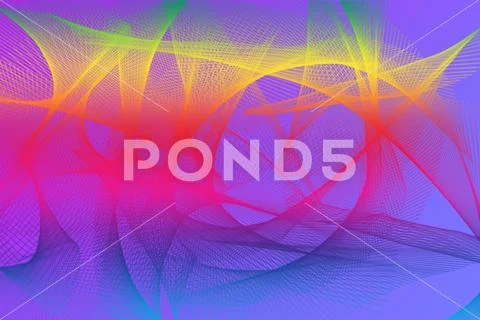 High Resolution Abstract Energy Lines With Vibrant Glow PSD 模板