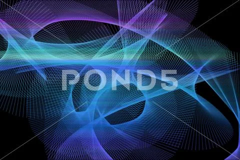 High Resolution Abstract Ribbon Composition With Soft Gradient Glow PSD Template