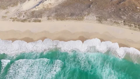 High-resolution aerial footage captures the stunning Praia de Traba beach in Stock Footage 346701712