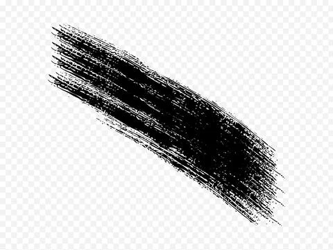 High-resolution black ink brush stroke with dynamic texture. Иллюстрация
