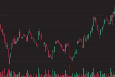 High resolution candlestick chart vector illustration showing stock market Illustrazione stock