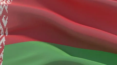 High resolution close-up flag of Belarus. 3D illustration. 스톡 일러스트
