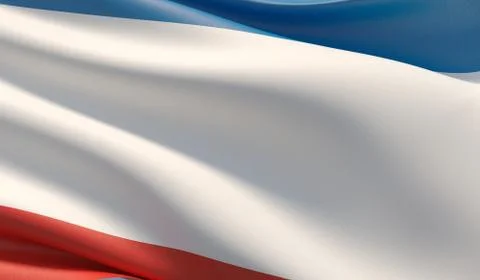 High resolution close-up flag of Crimea. 3D illustration. Illustrazione stock