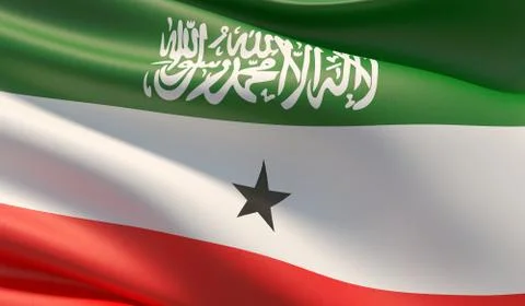 High resolution close-up flag of Somaliland. 3D illustration. Stock-Illustration