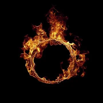 High resolution fire collection on black background Stock Photos