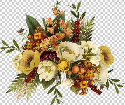 High-Resolution Flowers, Trees, and Natural Elements 스톡 일러스트