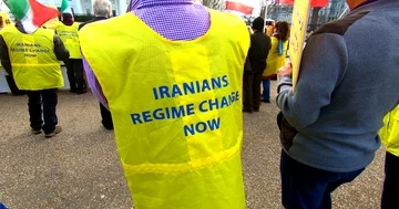 High resolution footage (2048x1080) Protest against the Iranian regime. Video stock 85356017