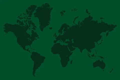 High resolution green map of the world. Illustrazione stock
