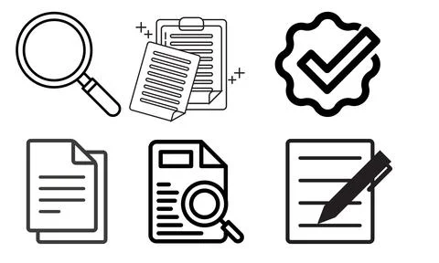 High resolution icon packs on white background, black icons on white Stock Illustration