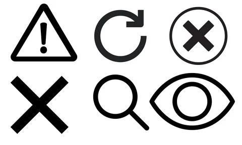 High resolution icon packs on white background, black icons on white Stock Illustration