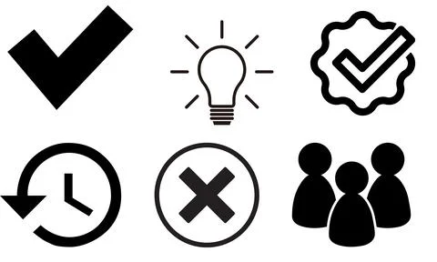 High resolution icon packs on white background, black icons on white Stock Illustration