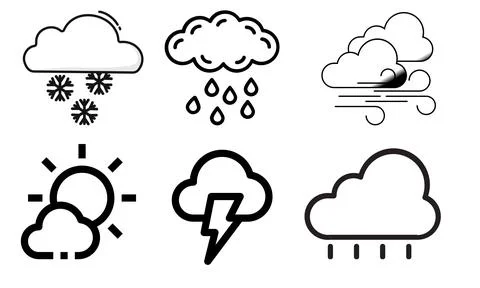 High resolution icon packs on white background, black icons on white Stock Illustration