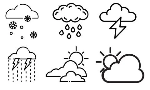 High resolution icon packs on white background, black icons on white Stock Illustration