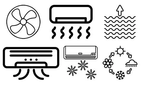 High resolution icon packs on white background, black icons on white Stock Illustration