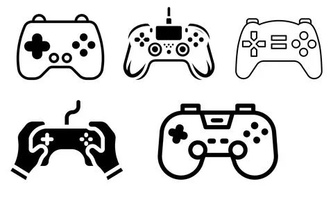 High resolution icon packs on white background, black icons on white Stock Illustration