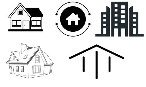 High resolution icon packs on white background, black icons on white Stock Illustration