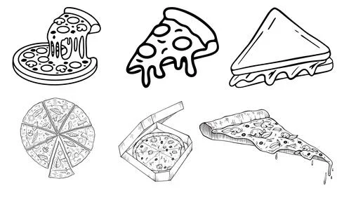 High resolution icon packs on white background, black icons on white Stock Illustration