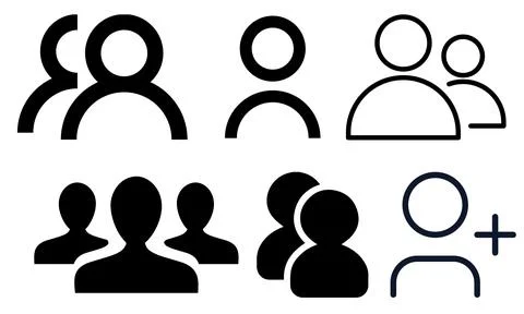 High resolution icon packs on white background, black icons on white Stock Illustration