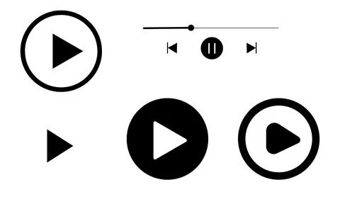 High resolution icon packs on white background, black icons on white Stock Illustration