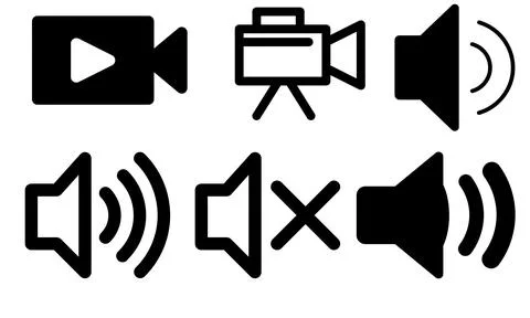 High resolution icon packs on white background, black icons on white Stock Illustration