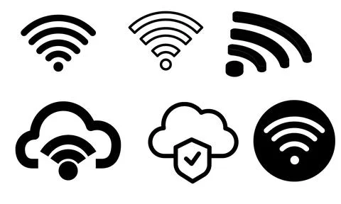 High resolution icon packs on white background, black icons on white Stock Illustration