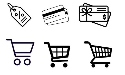 High resolution icon packs on white background, black icons on white Stock Illustration