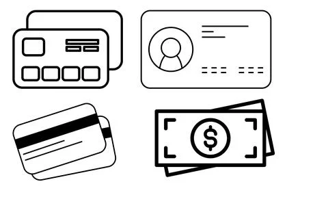 High resolution icon packs on white background, black icons on white Stock Illustration