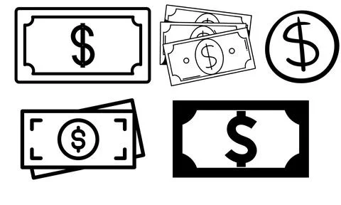 High resolution icon packs on white background, black icons on white Stock Illustration