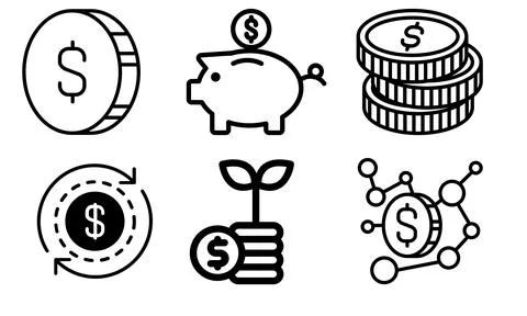High resolution icon packs on white background, black icons on white Stock Illustration
